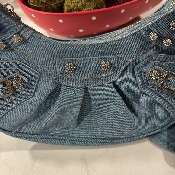 Light wash denim shoulder bag unbranded - Picture 2 of 2